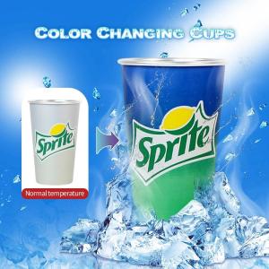 ★COD★ Changing Color Cold Cup 450ml kopi/bir/cola Cangkir Minuman dengan Sedotan dan Bahan Dapat Digunakan Kembali Ukuran