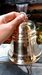 lonceng kuningan besar lonceng sekolah kantor diameter 14 cm tinggi 15 cm