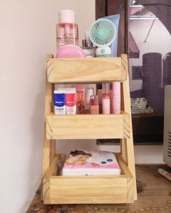 Rak Penyimpanan Kosmetik Multifungsi Kayu Minimalis