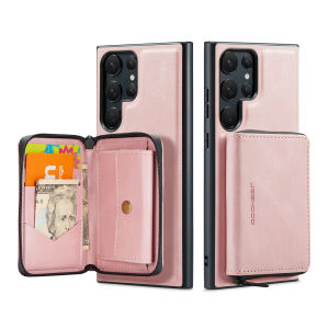 Detachable Magnetic Wallet Leather Zipper Card Solt Case For Samsung Galaxy A54 A14 A14 a53 A52 S23Ultra S22 S21 Purse Bag Cover