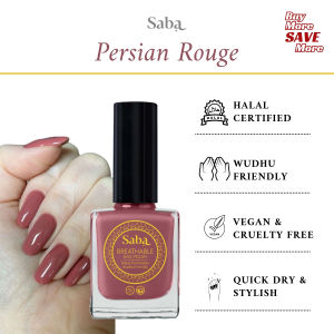 [Mauve] Saba Breathable Nail Polish - Persian Rouge - Wudhu Friendly Cruelty Free Vegan & Halal certified