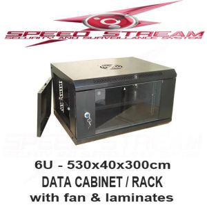 6U (530x400x300) Data Cabinet with Fan & Laminates
