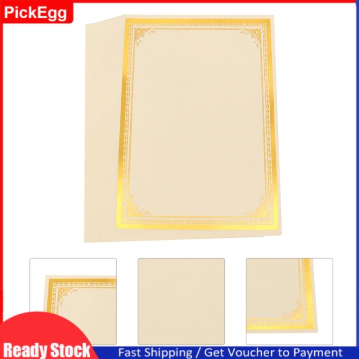 PickEgg [Sale] 8 Sheets A4 Certificate Inner Page Award Papers Gold ...