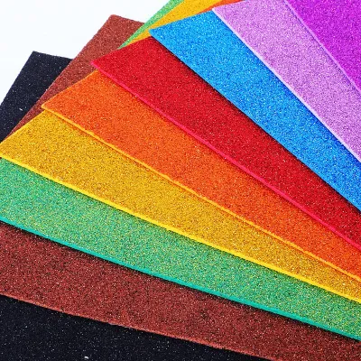 5pcs Glitter Eva Foam/Sponge Board /Art Paper A4/Remarks Color 金粉海绵纸/闪光泡沫纸 备注 颜色 P*