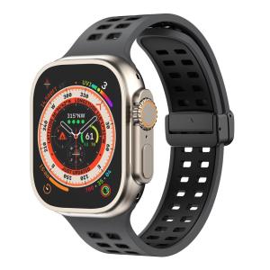Sport Strap for Apple Watch Ultra 2 49mm 45mm 41mm 44mm 40mm 42mm 38mm iWatch Magnetic Band Two Tone Silicone Strap for Apple Watch Ultra Series 9 8 SE2 SE 7 6 5 4 3 2 1