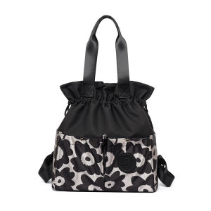 Stylish large-capacity Oxford cloth bag Premium drawstring design Backpack Fashionable casual shoulder/handbag