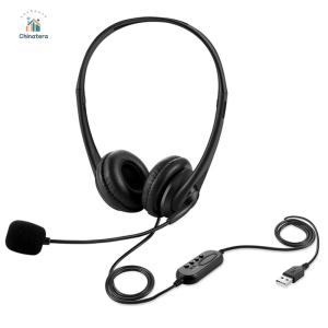 Microphone Chatting Headphones with Mic for Call Center Online Class Rraining