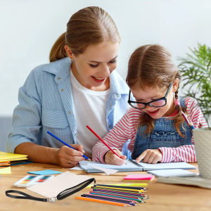 10 Pieces Blank Sublimation-Bags for Heat Press Thermal Transfer DIY Custom Cosmetic Bag Makeup Pouch Pen for Case Gift