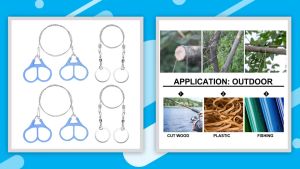1Pcs Gergaji Tangan Gergaji Kawat Gergaji Kecemasan Untuk Aktiviti Luaran Dan Survival