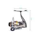 Reel Pancing Mini 500 800 1000 Series Spinning Fishing Reel 4.3:1 12+1 Ball Bearing Full Metal COD. 
