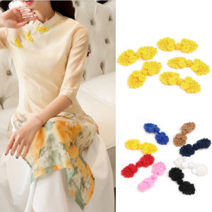 Nút dây Trung Quốc cho nút hình ếch 10 cặp đính cườm đóng cửa nút thủ công tự làm cho áo khoác áo nịt ngực Túi Xách Đồ cung ứng trang trí