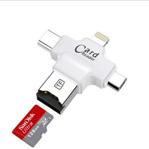 Đầu đọc thẻ đa năng 4 in 1 dùng cho iOS - Android - PC- Macbook