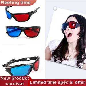 Fleeting time 3D Glasses Red Blue Black Frame For Dimensional Anaglyph TV Movie DVD Game