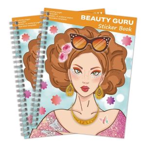 Girls Beauty Sticker Book Fashion Make Up Face Sticker Princess Stickers Paper Doll Sticker Dress Up for Kids Girls Gift