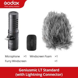 Godox Geniusmic ไมโครโฟนมีทิศทางพิเศษไมโครโฟน3.5มม. UC บันทึกการถ่ายทอดสดแบบเสียบและอุปกรณ์สำหรับการเล่น