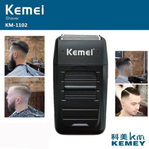 VGR Kemei KM-1102 Rechargeable Cordless Shaver Men Twin Blade Reciprocating Beard Razor Face Care Multifunction Strong Trimmer (One Year Warrenty)