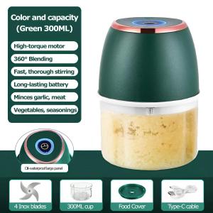 Mini Blender Garlic Chopper Electric Food Chopper Portable Blender Food Processor Meat Grinder