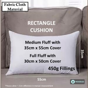 [SG Stock] WOODLES Sofa Cushion Insert Square Rectangle Pillow Filling for 50x50cm 60x60cm 35x55cm★Local Shipping and Support