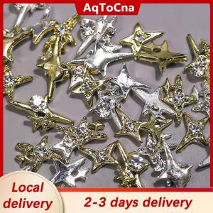 [COD] AqToCna Ship within 24 hours 10pcs 3D Alloy Asterism Nail Charms Decorations Star Accessories Glitter Rhinestone Nail Parts Nail Art Materials Supplies