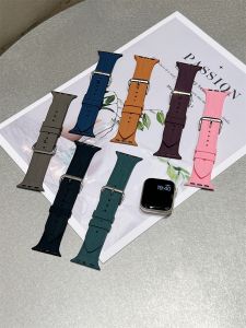 Texture Silicone Watch Strap Band For Apple Watch S11 10 9 8 7 6 5 4 SE3 Ultra Waterproof Sports Replacement Strap For iWatch 46mm 42mm 45mm 44mm 41mm 40mm 38mm 49mm Womens Mens