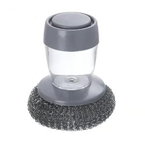 Bàn chải cọ xoong nồi cọ bếp cọ rửa bát đĩa có bình đựng xà phòng -Lumbley