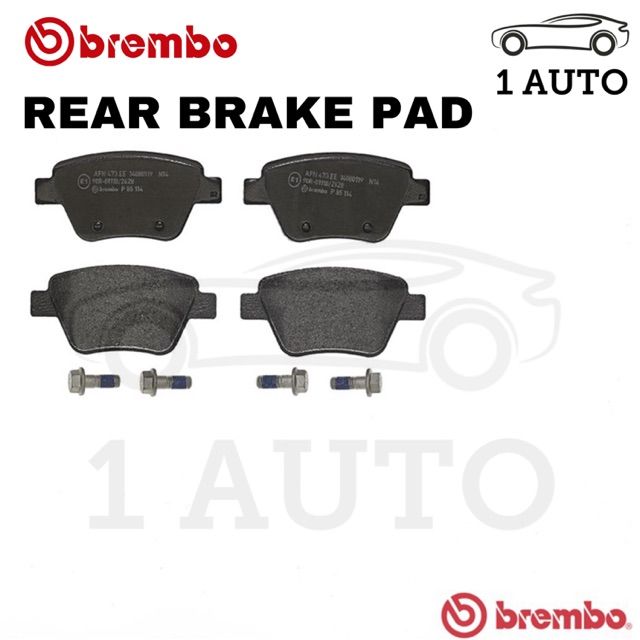GENUINE BREMBO REAR BRAKE PAD VW EOS 2.0 GOLF MK6 GTi TOURAN 1.4 JETTA