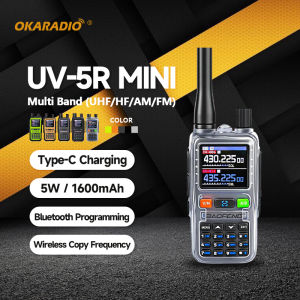 Baofeng UV-5R Mini Walkie Talkie Bluetooth Multi-Band Programming Dual 1600mAh Handset Two-Way Radio