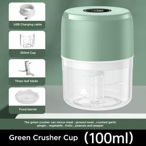 Dreepor Electric Garlic Chopper Portable Food Processor chopper Household Versatile Vegetable Garlic Chili Masher USB Charging Kitchen Crusher Shredder
