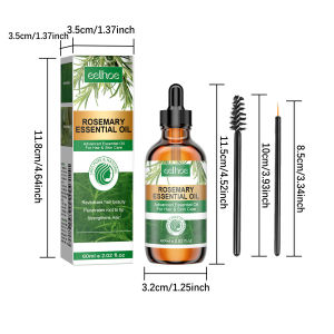 Eelhoe Rosemary Essential Oil hair growth serum Hair loss treatment Hair Tonic Thicker Stronger Hair pelebat rambut penumbuh rambut 60ml 頭發精油迷迭香