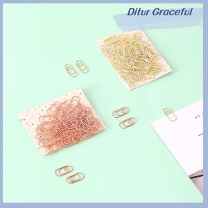 Ditur 50pcs bag the mini heart rose Color Clip Bookmark Metal paper Clips