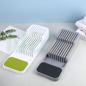 Plastic Knife Holder Knives Utensil Rack Storage Cabinet Tool Drawer Store Knife Organiser Tray