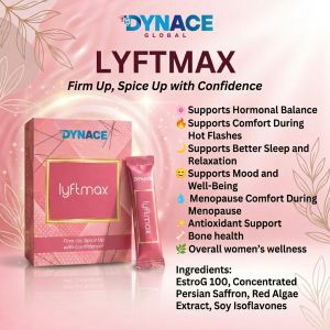 SW - Dynace Global Lyftmax Feminine Wellness Supplement with Persian Saffron Red Algae Extract & Soy Isoflavones – Hormonal Balance Sleep Mood & Bone Health Support