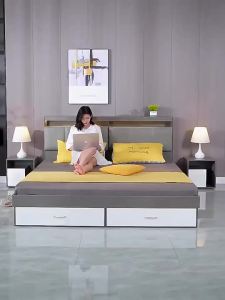 ⚡Storage Bed Frame with Mattress Solid Wood Bed Frame with Drawers Super Single Bed Frame Queen Bed Frame King Bed Frame