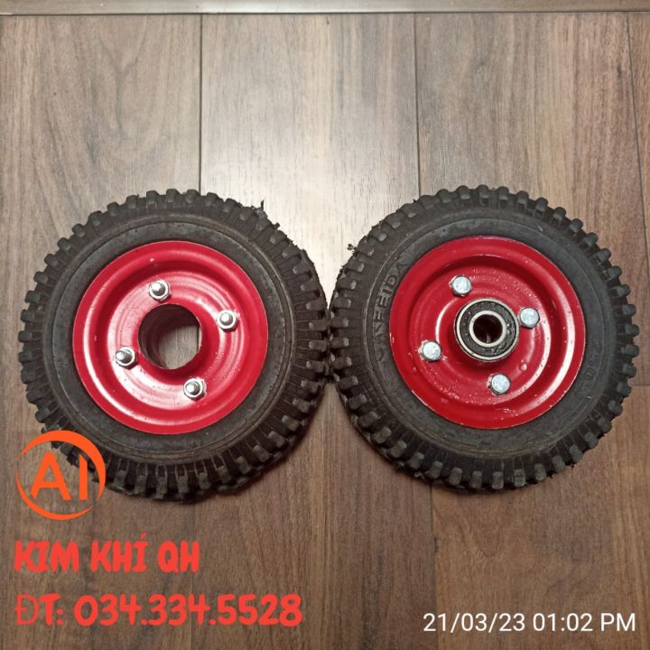Bánh xe cao su đỏ đường kính 200mm. bánh xe đẩy , bánh xe kéo | Lazada.vn