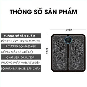Thảm massage chân thư giãn trị liệu nhức mỏi chân mát xa công nghệ xung điện màn hình kỹ thuật số - Thảm massage chân EMS giúp lưu thông khí huyết giảm đau mỏi chân chăm sóc sức khỏe pin sạc màn hình kỹ thuật số