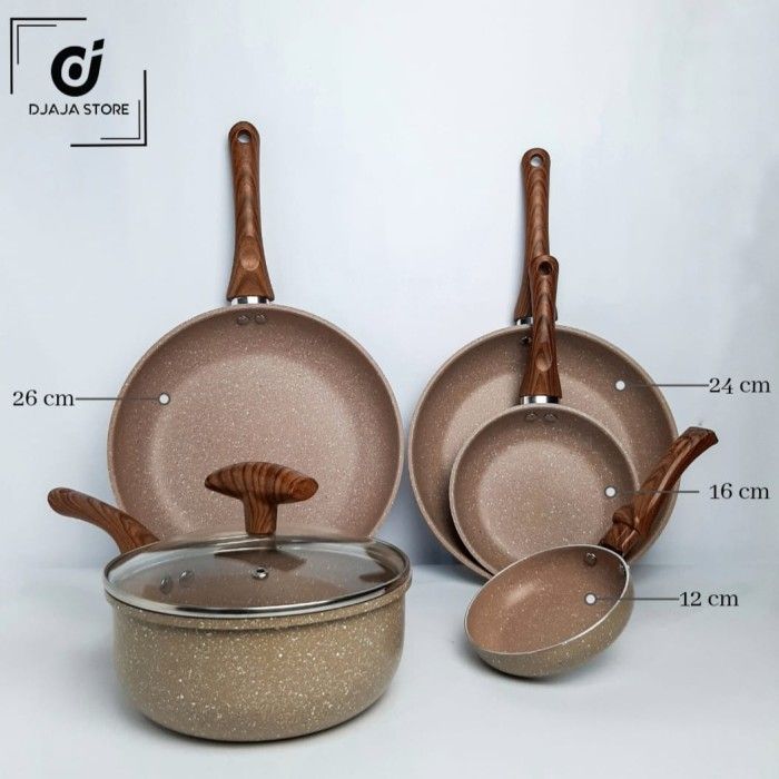 Penggorengan Keramik Wajan Anti Lengket - Fry Pan Marble