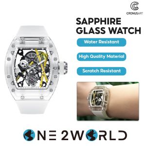 CRONUS ART Watch CM08-031 Sapphire GlassPanda Series - High Quality Fluorine Band Scratch Resistant Water Resistant