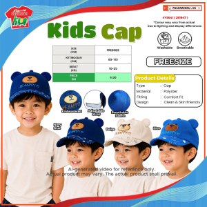 Kids Cute Bear Ear Baseball Cap Sun Hat with Adjustable Strap