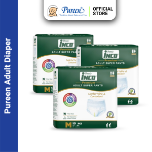 INCO Premium Adult Super Pants (M) 10s (Pull Up) x 3 Packs (Bundle Sale)