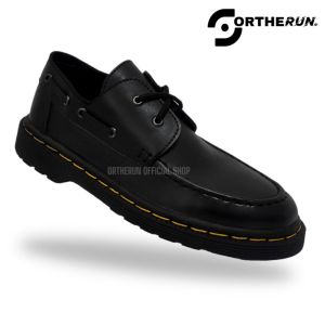ORTHERUN - Sepatu Docmart Pria Tali 2 Hole Low Boots Pria Sepatu Oxford Pria Classic Sepatu Sneakers Pria Pantofel Pria Hitam Casual Formal