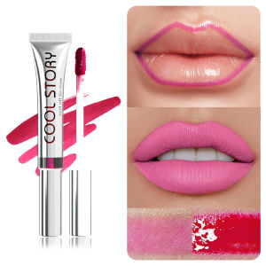 Coolstory Matte Peel-Off Lip Tint Waterproof Transfer-proof Lip Liner Long-Lasting Lipstick with Smudge-Proof Lip Liner Effect
