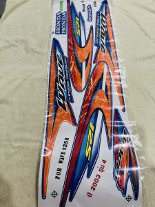 Bộ tem decal dán xe máy Honda Wave 125 R đời 2003 dán xe xanh dương zin thái siêu đẹp