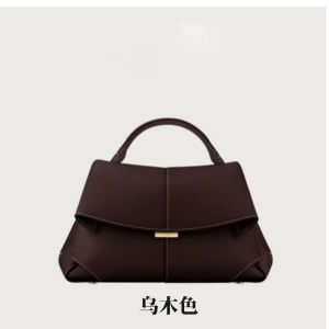 (Ac)POLENE Smile Bag French Polene Niche Genuine Leather Womens Bag High-end Wrinkle Handbag Crossbody Bag for Women