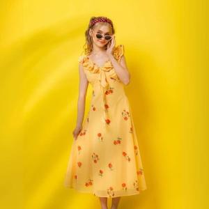 Aliciacouture - Cellice Dress - Floral Vintage Summer Dress - Ruffle Garden Party - Daily Wear