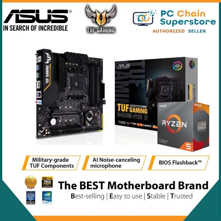 AMD Ryzen 5 3600 Processor + ASUS TUF Gaming B450M PRO II mATX