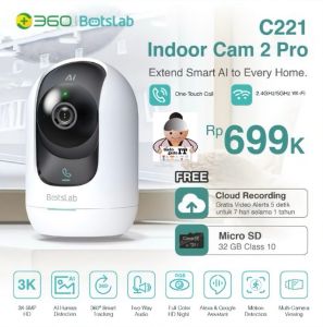 BotsLab C221 Pro 5MP IP Camera Wifi Kamera CCTV 2Way-Audio DualBand 2.4/5GHZ