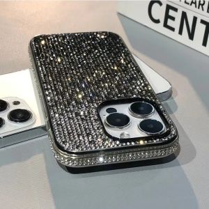 For iPhone 18 ProMax Luxury Full Glitter Diamond Cases For iPhone 18 17 16 15 11 12 13 14 Pro Max Plus 18ProMax Ultra Thin Cover