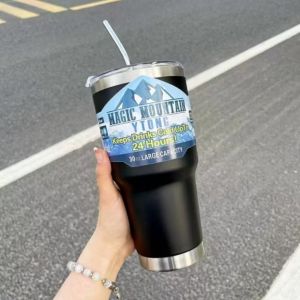 [ Best Gadget ] Magic Mountain Ice Tumbler 900ml Stainless Steel 304 Thermos Bottle Magic Mountain Double Vacuum Insulated Thermos Flask