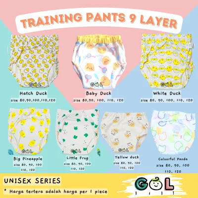 Celana Dalam tatur Popok Cloth Diaper Clodi Training Pants Pipis Bayi Anak Baby 9 layers
