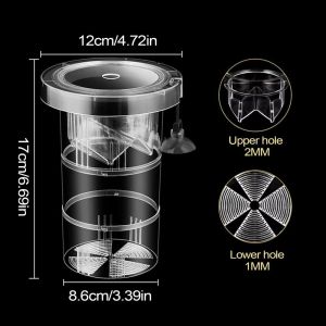 DFGFIN Shrimp Guppy Floating Hatching Box Plastic Mesh Transparent Fish Tank Incubator Durable Breeding Chamber Fish Hatchery Incubator Breeder Box for Fish Tank